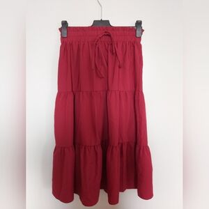 SHEIN Midi Red Skirt